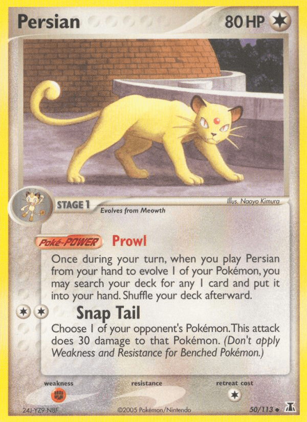 Persian — Delta Species Pokémon TCG card by Naoyo Kimura