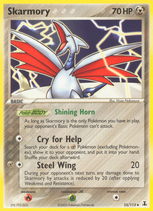 Skarmory — Delta Species Pokémon TCG card by Hisao Nakamura
