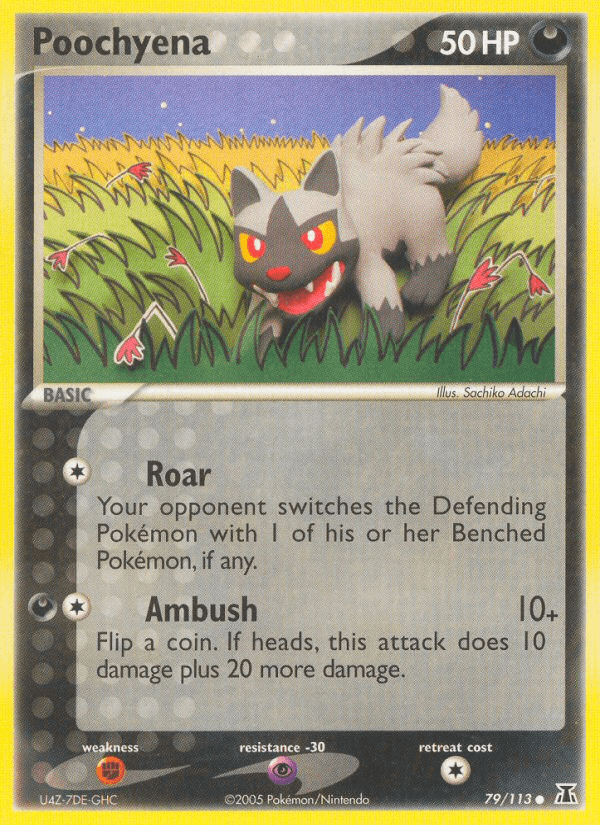 Poochyena — Delta Species Pokémon TCG card by Sachiko Adachi