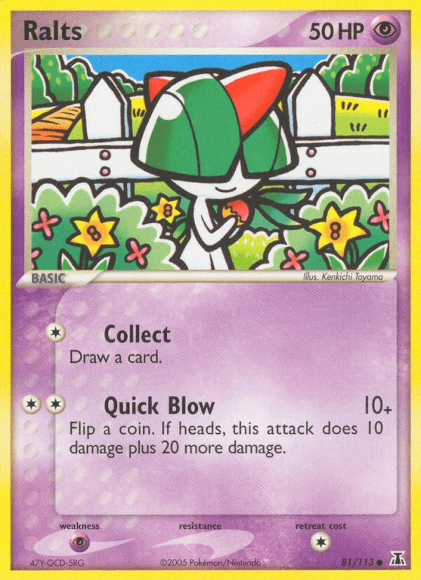 Ralts — Delta Species Pokémon TCG card by Kenkichi Toyama
