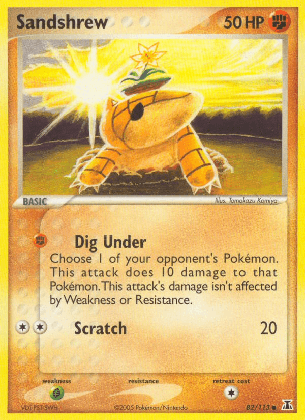 Sandshrew — Delta Species Pokémon TCG card by Tomokazu Komiya