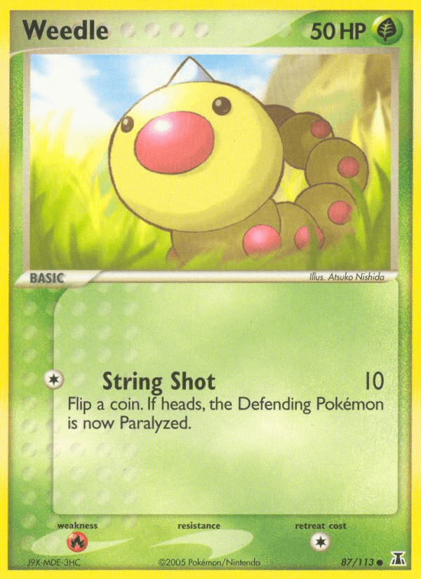 Weedle — Delta Species Pokémon TCG card by Atsuko Nishida
