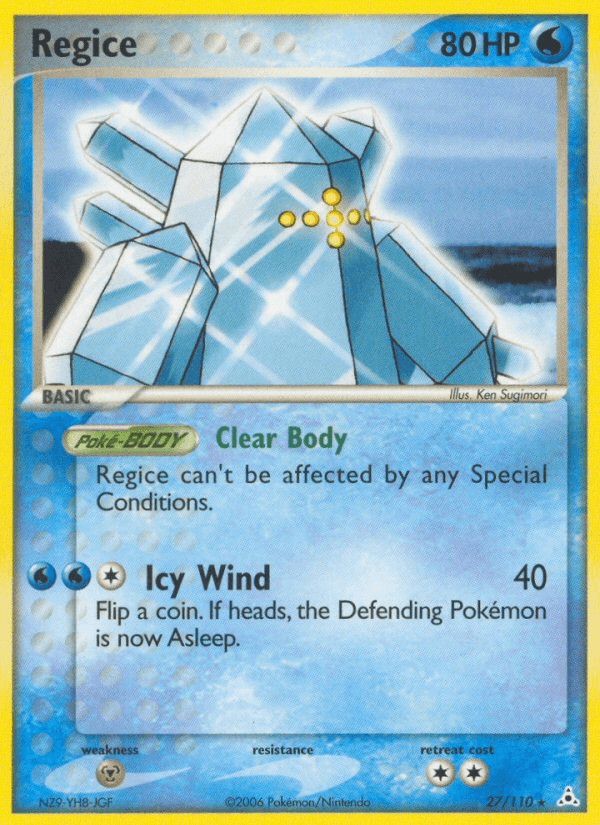 Regice — Holon Phantoms Pokémon TCG card by Ken Sugimori