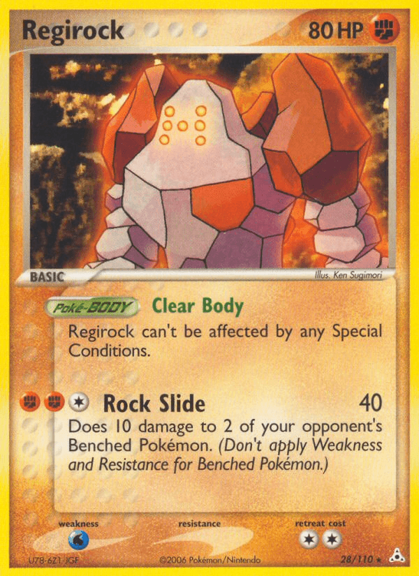 Regirock — Holon Phantoms Pokémon TCG card by Ken Sugimori