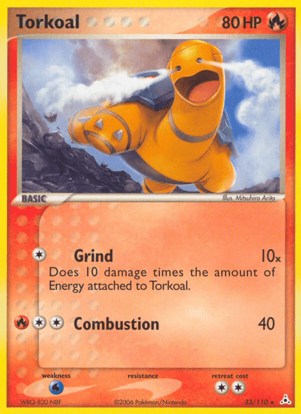 Torkoal — Holon Phantoms Pokémon TCG card by Mitsuhiro Arita