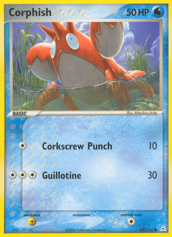 Corphish - 062/110 — Holon Phantoms Pokémon TCG card by Mitsuhiro Arita