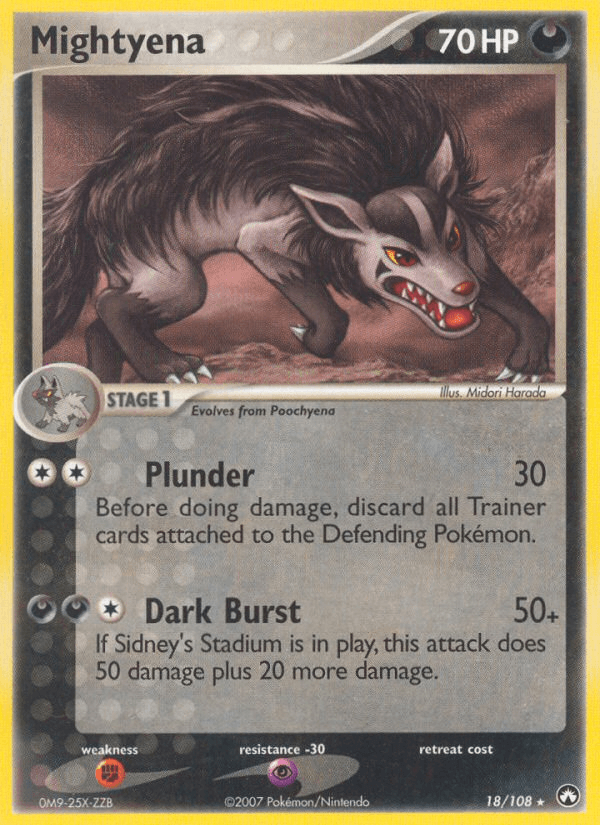 Mightyena — Power Keepers Pokémon TCG card by Midori Harada