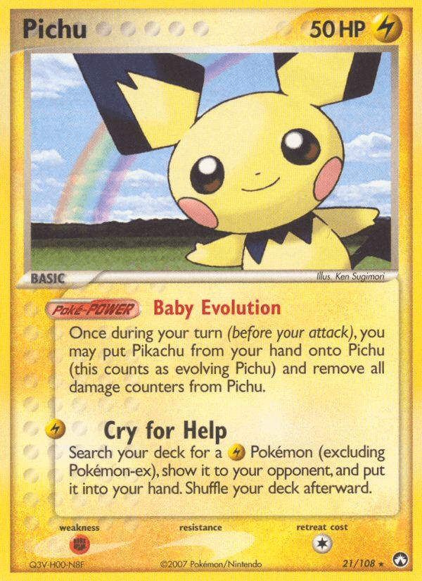 Pichu — Power Keepers Pokémon TCG card by Ken Sugimori