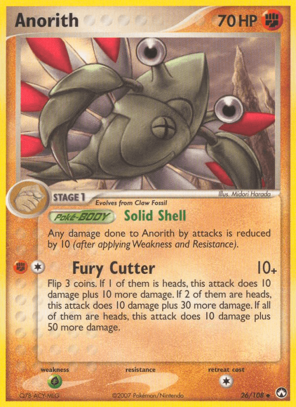 Anorith — Power Keepers Pokémon TCG card by Midori Harada