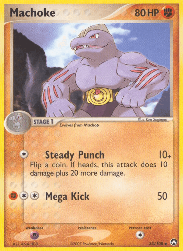 Machoke — Power Keepers Pokémon TCG card by Ken Sugimori