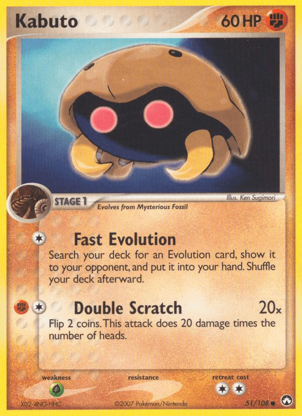 Kabuto — Power Keepers Pokémon TCG card by Ken Sugimori