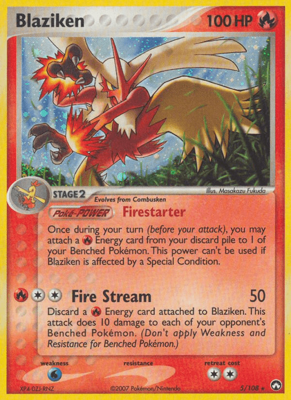 Blaziken — Power Keepers Pokémon TCG card by Masakazu Fukuda