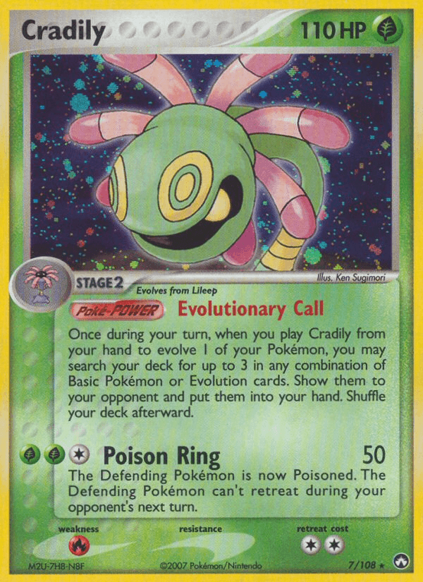 Cradily — Power Keepers Pokémon TCG card by Ken Sugimori
