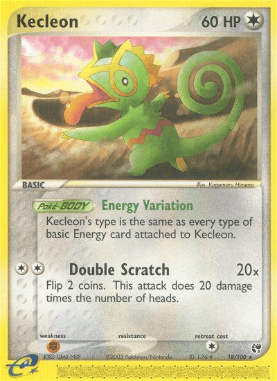Kecleon — Sandstorm Pokémon TCG card by Kagemaru Himeno