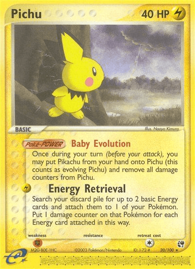 Pichu — Sandstorm Pokémon TCG card by Naoyo Kimura