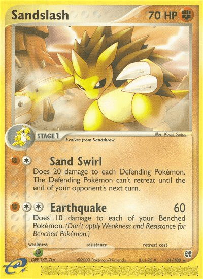 Sandslash — Sandstorm Pokémon TCG card by Kouki Saitou