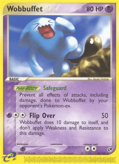 Wobbuffet — Sandstorm Pokémon TCG card by Atsuko Nishida