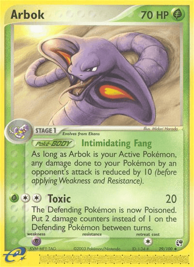 Arbok — Sandstorm Pokémon TCG card by Midori Harada