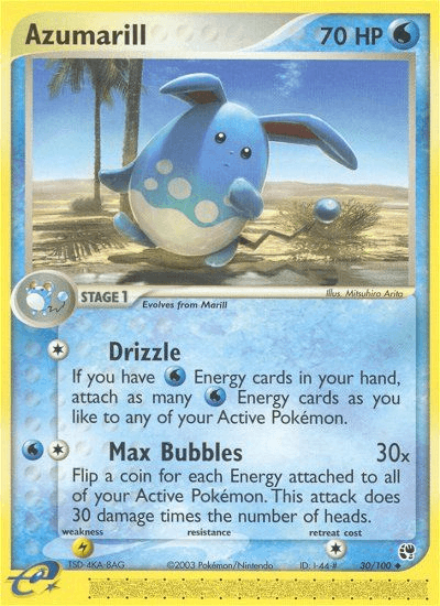 Azumarill — Sandstorm Pokémon TCG card by Mitsuhiro Arita