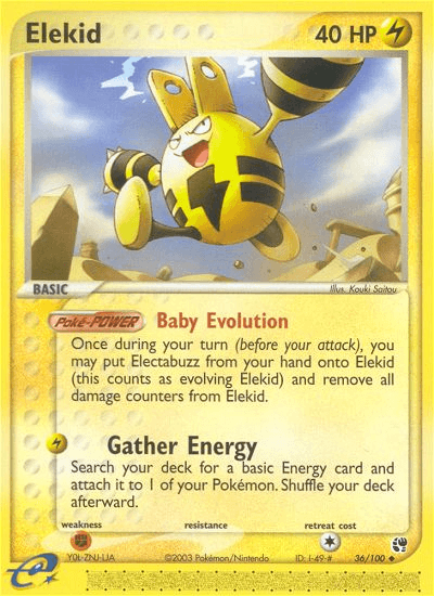 Elekid — Sandstorm Pokémon TCG card by Kouki Saitou
