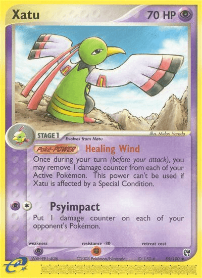Xatu — EX Battle Stadium Pokémon TCG card by Midori Harada