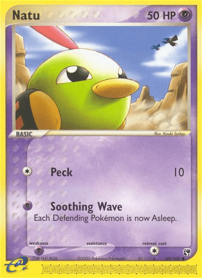 Natu — Sandstorm Pokémon TCG card by Kouki Saitou