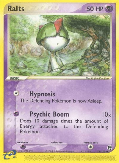 Ralts — EX Battle Stadium Pokémon TCG card by Hajime Kusajima