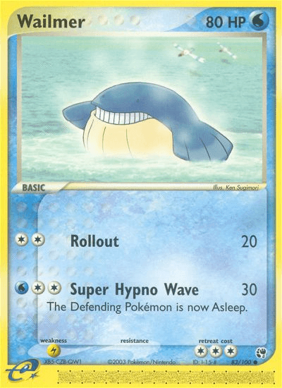 Wailmer — Sandstorm Pokémon TCG card by Ken Sugimori