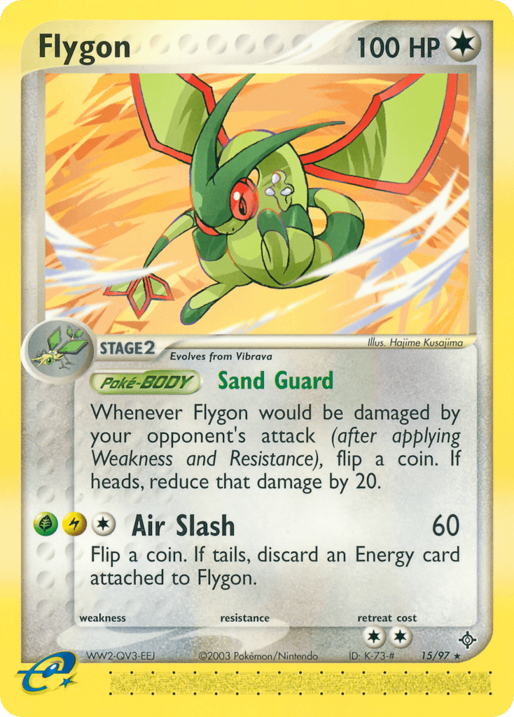 Flygon - 15/97 — Deck Exclusives Pokémon TCG card by Hajime Kusajima