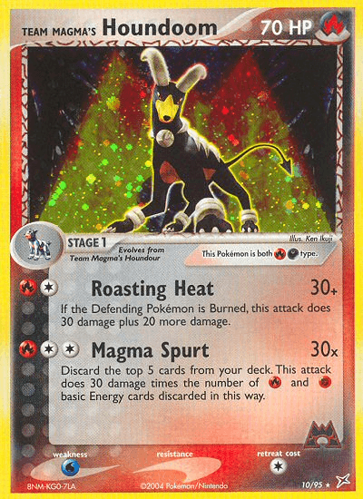 Team Magma's Houndoom - 10/95 — Team Magma vs Team Aqua Pokémon TCG card by Ken Sugimori