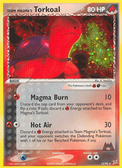 Team Magma's Torkoal — Team Magma vs Team Aqua Pokémon TCG card by K. Hoshiba