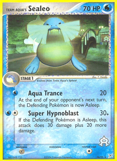 Team Aqua's Sealeo - 16/95 — Team Magma vs Team Aqua Pokémon TCG card by T. Honda