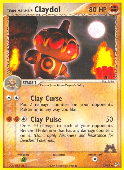 Team Magma's Claydol - 33/95 — Team Magma vs Team Aqua Pokémon TCG card by Masaaki Iwane