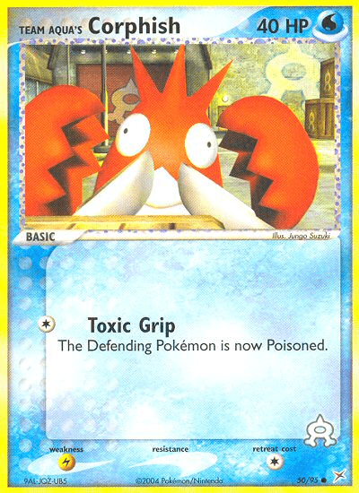 Team Aqua's Corphish - 50/95 — Team Magma vs Team Aqua Pokémon TCG card by Mitsuhiro Arita