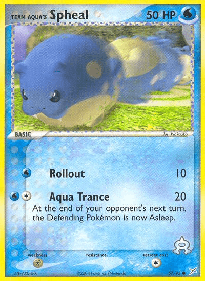 Team Aqua's Spheal - 57/95 — Team Magma vs Team Aqua Pokémon TCG card by Mizue