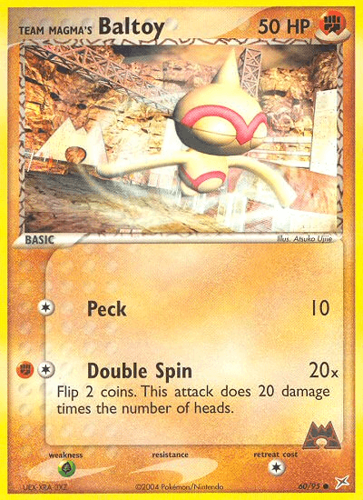 Team Magma's Baltoy - 60/95 — Team Magma vs Team Aqua Pokémon TCG card by Atsuko Nishida