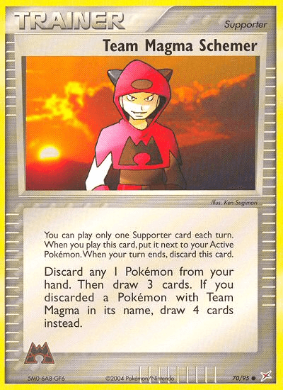 Team Magma Schemer — Team Magma vs Team Aqua Pokémon TCG card by Ken Sugimori