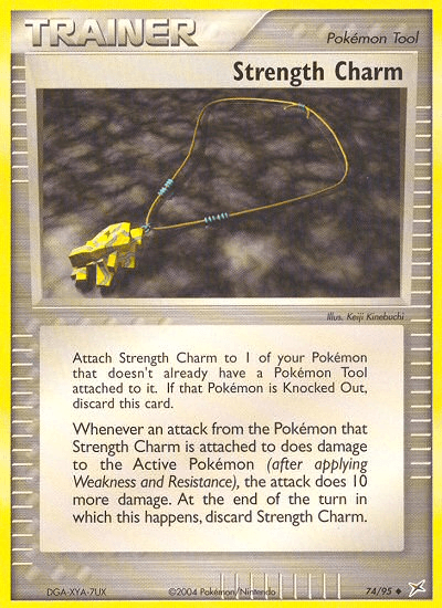 Strength Charm — Team Magma vs Team Aqua Pokémon TCG card by Keiji Kinebuchi