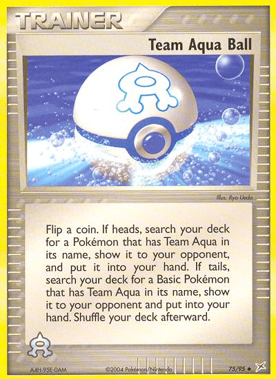Team Aqua Ball — Team Magma vs Team Aqua Pokémon TCG card by Ryo Ueda