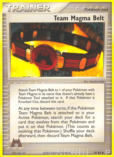 Team Magma Belt — Team Magma vs Team Aqua Pokémon TCG card by Mitsuhiro Arita