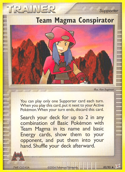 Team Magma Conspirator — Team Magma vs Team Aqua Pokémon TCG card by Ken Sugimori