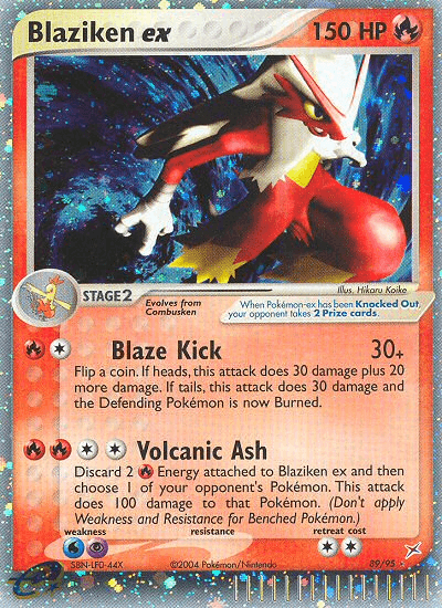 Blaziken ex — Team Magma vs Team Aqua Pokémon TCG card by Hikaru Koike