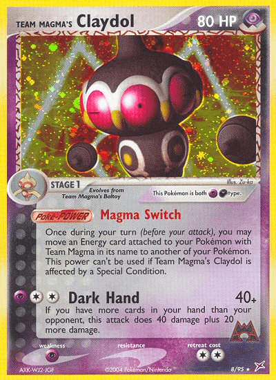 Team Magma's Claydol - 8/95 — Team Magma vs Team Aqua Pokémon TCG card by Mitsuhiro Arita