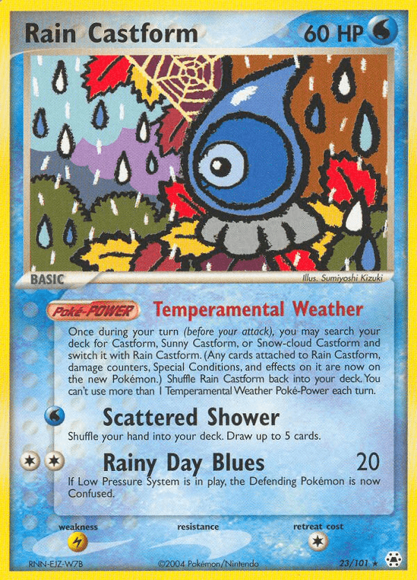Rain Castform — Hidden Legends Pokémon TCG card by Sumiyoshi Kizuki
