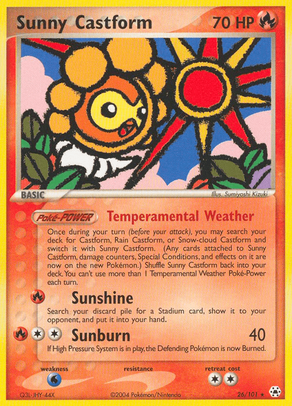Sunny Castform — Hidden Legends Pokémon TCG card by Sumiyoshi Kizuki