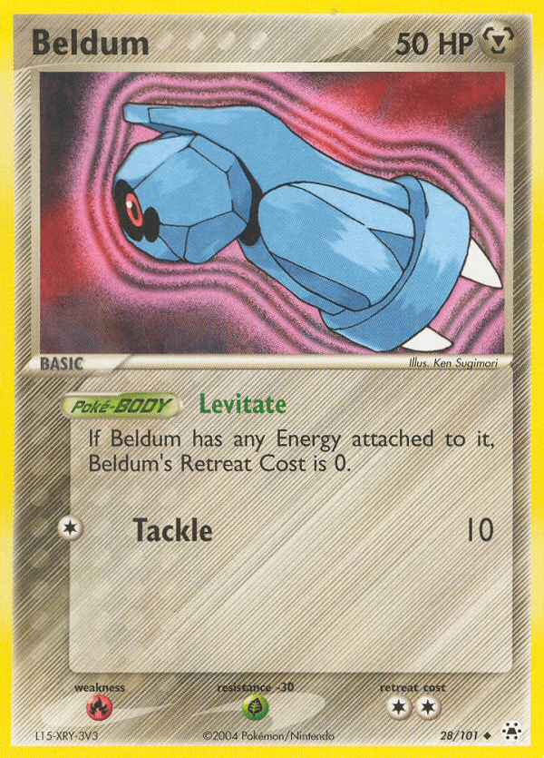 Beldum - 28/101 — Hidden Legends Pokémon TCG card by Ken Sugimori