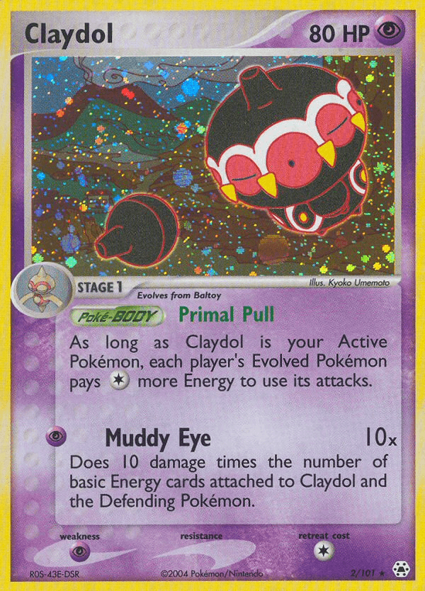 Claydol - 2/101 — Hidden Legends Pokémon TCG card by Kyoko Umemoto