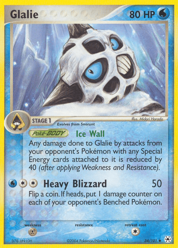 Glalie — Hidden Legends Pokémon TCG card by Midori Harada