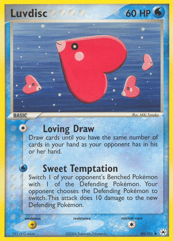 Luvdisc — Hidden Legends Pokémon TCG card by Miki Tanaka