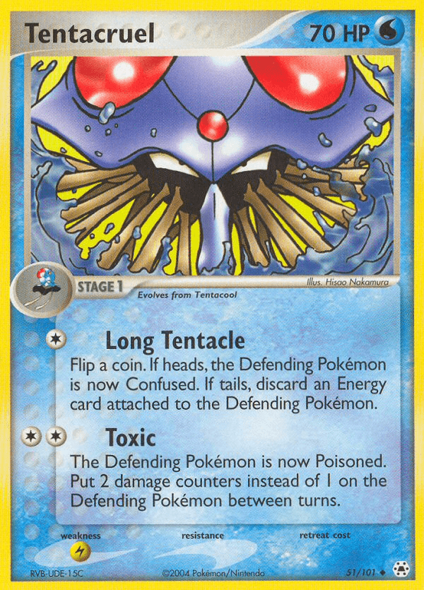 Tentacruel — Hidden Legends Pokémon TCG card by Hisao Nakamura